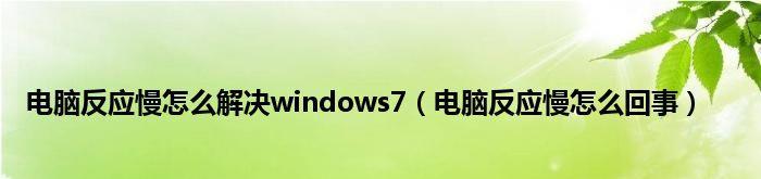 如何解决台式电脑反应慢的问题（提高电脑运行速度的实用技巧）