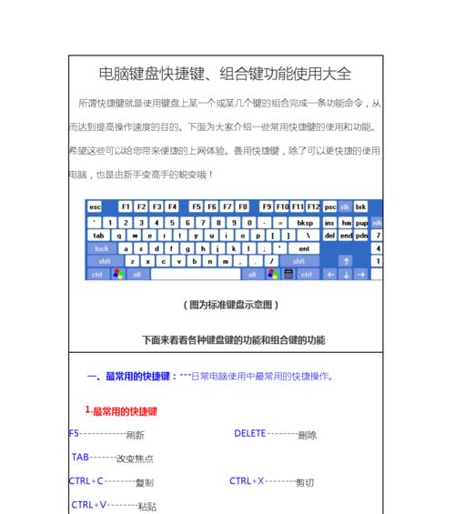 探索笔记本电脑键盘的功能奥秘（图解键盘功能）