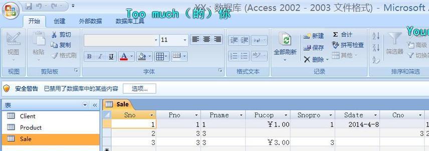 探究Access数据库的对象（详解Access数据库中的表）